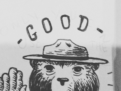 GMTY bear handlettering handtype illustration lettering smokey