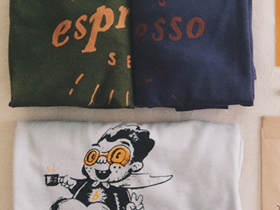 Goods character coffee dry goods espresso fresh kaufee goodtype handtype illustration layout stamp tshirt vintage