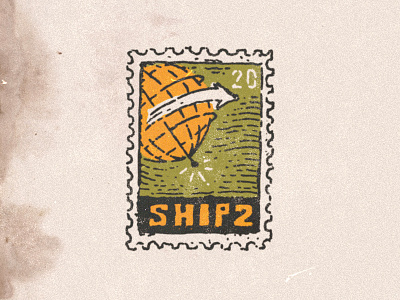 Postage fresh kaufee handtype postage stamp stamp vintage