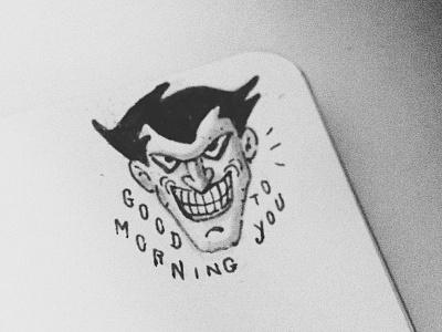 GMTY Joker 90s batman cartoon illustration joker lettering morning retro