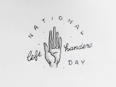 Righteous Leftie by hand good type hand lettering illustration left hand