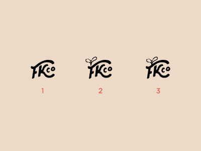 FK Monogram, round two coffee fresh kaufee hand lettering letters mark monogram