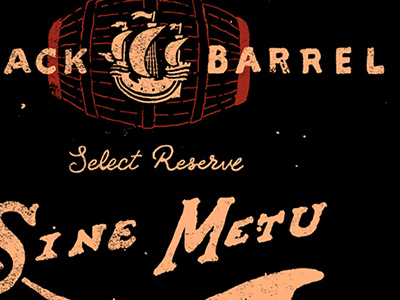 Black Barrel alcohol hand type illos jameson lettering whiskey
