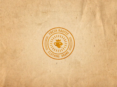 Kaufee Seal burn coffee font identity logo mark seal stamp vector