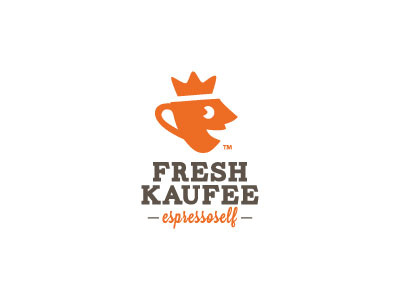 Face-lift 2 coffee fresh kaufee logo mark orange vector