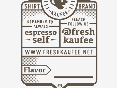 bag stamps branding coffee crest half tones layout logo text