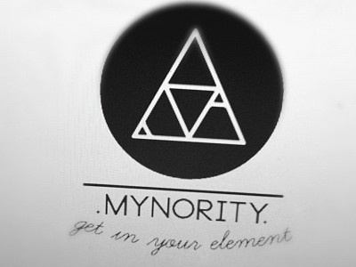 mynority. fonts logo triangles type