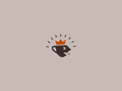 fresh kaufee beverage coffee crown design logo orange vector