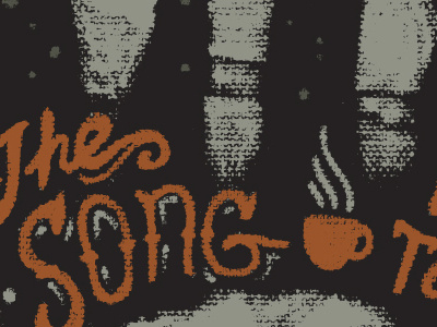 The 5 Song Mixtape canvas coffee coverart design handprint music text