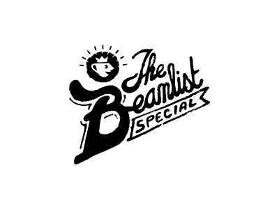 The Beanlist banner black branding hand drawing identity illustration logo script vector