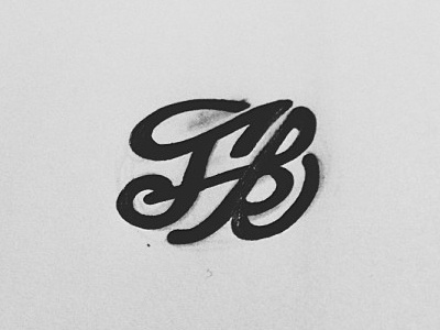 monogram hand lettering monogram type