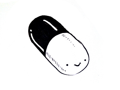 Happy pills appy cute drawing illustration pill simple