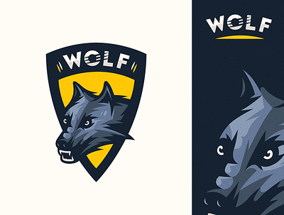 Wolf Mascot Logo animal art design esports logo illustration logo