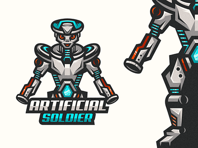 Robot Mascot Illustration