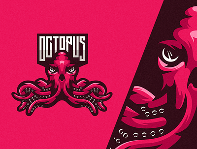 Octopus Mascot Logo design detailed drawing esports logo illustration logo mascot mascot logo vector