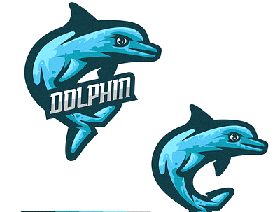 Dolphin Mascot Logo design detailed dolphin drawing esports logo illustration logo vector