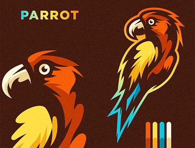 Parrot Colorful Illustration colorful design detailed drawing gradient illustration parrot vector