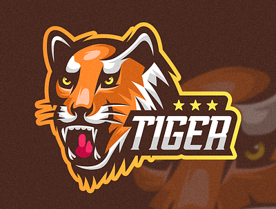 Tiger E-Sports Mascot design detailed drawing esports logo gaming logo illustration logo tiger vector