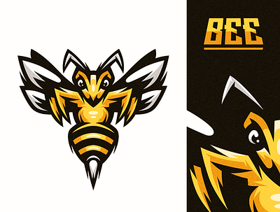 Bee Mascot Illustration bee design detailed drawing esports logo illustration logo mascot vector