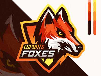 Foxes E-Sports Logo design detailed drawing esports logo fox foxes illustration logo vector