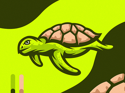 Green Turtle Illustration