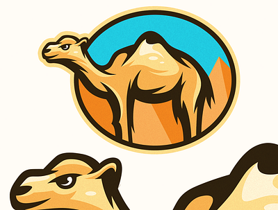 Desert Camel Illustration Logo camel camels desert design detailed drawing illustration logo vector