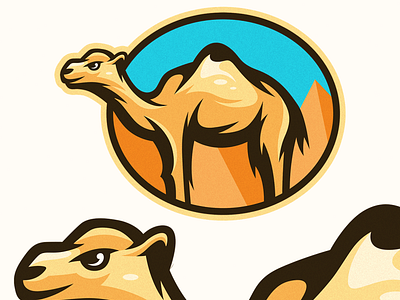 Desert Camel Illustration Logo