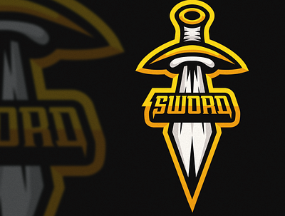 Sword Mascot Logo blade branding design detailed drawing esports esports logo illustration logo sports sword swords vector
