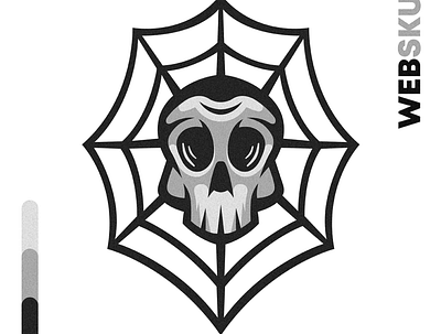 Spider Web Skull design detailed drawing illustration skull skulls spider web vector