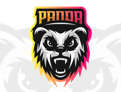 Panda Gaming Mascot Logo angry panda design detailed drawing esports logo illustration logo panda panda face panda mascot vector