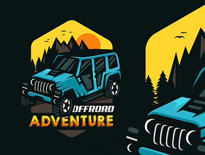 Offroad Adventure Logo adventure art artistic design detailed drawing illustration logo mountain offroad offroad adventure sketching vector vector art