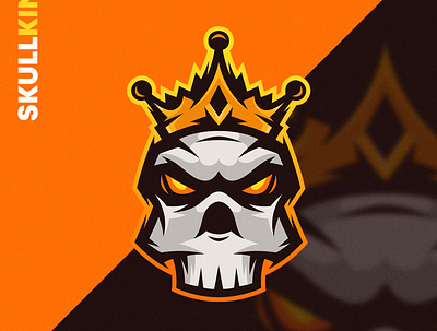 Skull King Mascot Logo crown design detailed drawing esports logo illustration king logo mascot mascot logo skull skull king vector