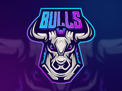 Cyber Robo Bull Mascot Logo