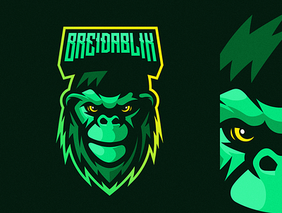 Gorilla Monkey E-Sports Mascot Logo Design design detailed drawing esports esports logo gaming gorilla illustration logo mascot monkey vector