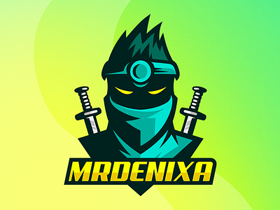 Ninja Mascot logo for MrDenixa design detailed drawing esports logo gaming logo illustration logo mascot logo ninja ninja esport logo ninja mascot logo vector