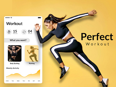 fitness app-Running Goal design ui ux