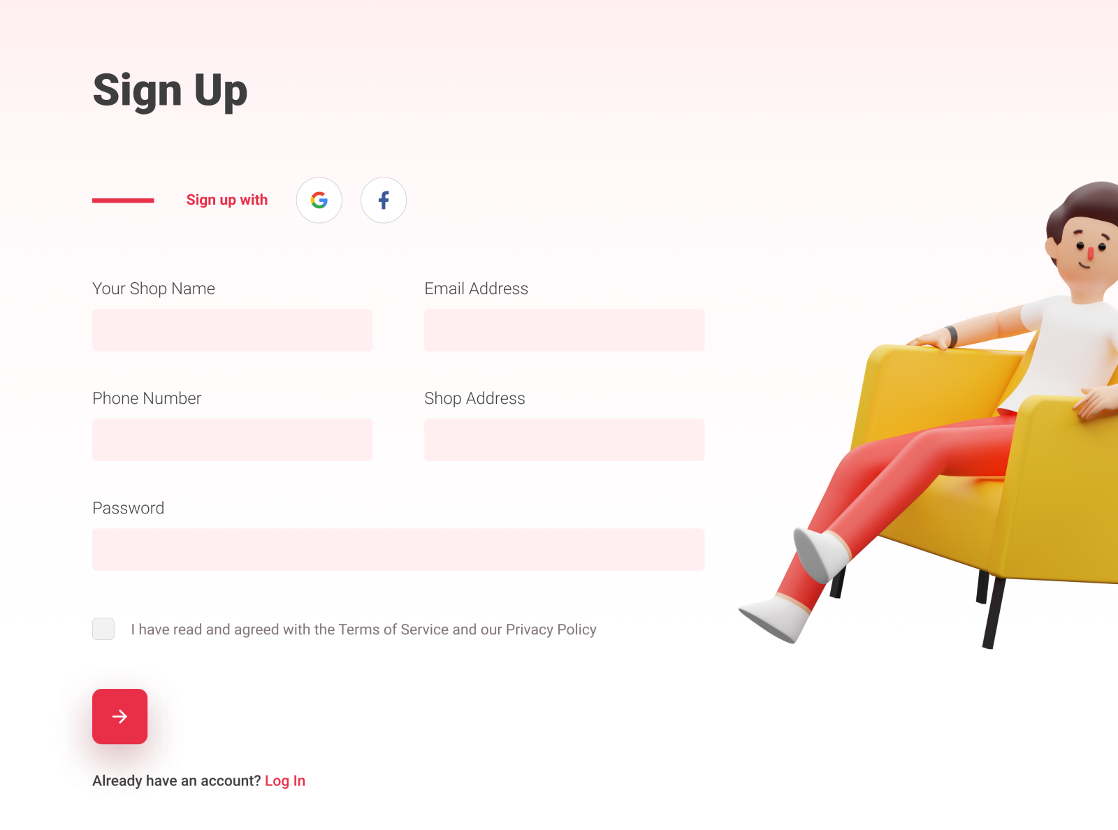 Sign up by Feranmi Olowo on Dribbble