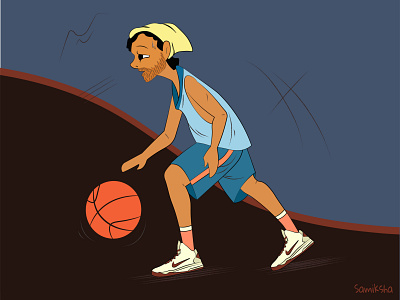 Basketball basketball design expression flat illustration sneaker sport
