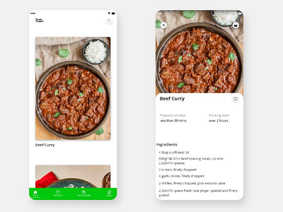 Recipe app design