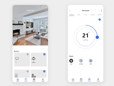 Smart home control app concept appdesign creative design dribble mobileapp productdesign smarthome ui uidesign userexperience userinterface ux uxdesign