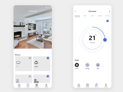 Smart home control app concept