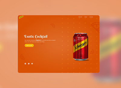 Landing page design for Schweeps chapman cocktail drink hero section hero section design landing page landing page design ui ui design uiux design ux ux design web design website