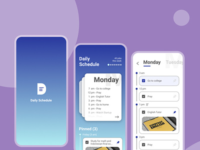 Daily Schedule Apps UI Design