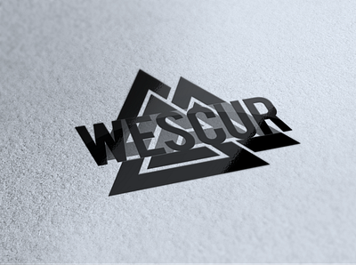 Wescur Logo branding design label logo logotype movie music