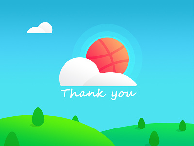 Dasha Thank You cloud contracted greetings hills new players photoshop sky sunny day tree