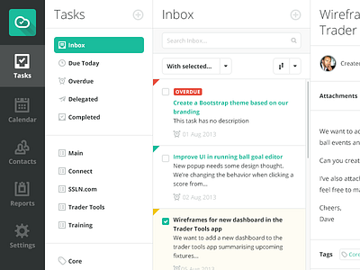 Tasks app application clean design flat interface simple tasks ui web app