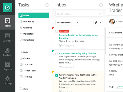 Tasks app application clean design flat interface simple tasks ui web app