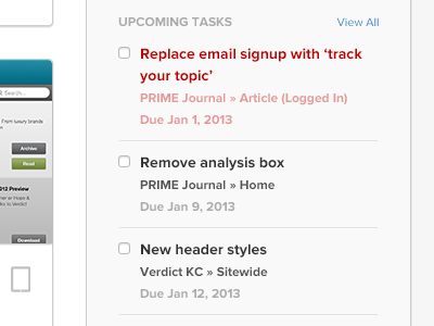 Tasks app list tasks ui web app