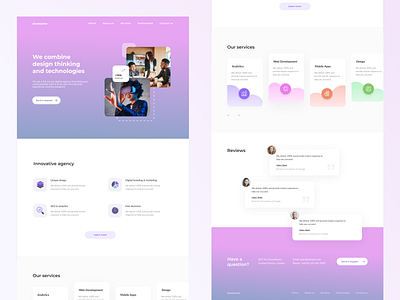 Digital marketing agency Landing design figma figmadesign ui ux web webdesign