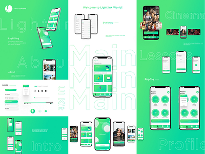 Lightling | Ios App Design for learning english app clean design design app english green iphone learning english mobile mobile app design nativ elements neomorphism